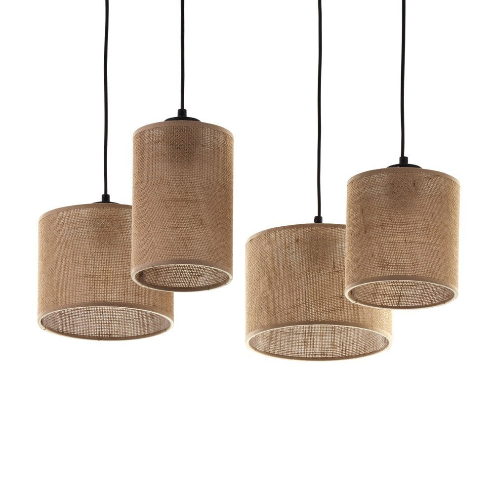 Ogassa 4-Light Natural Raffia Pendant Lamp