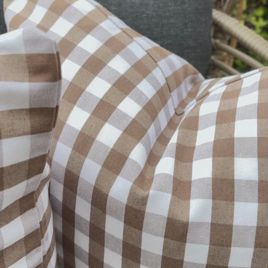 video Brown cushions chair garden furniture.