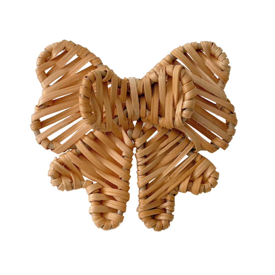 Double Bow Rattan Napkin Rings (Set of 2) | Statement Table Decor